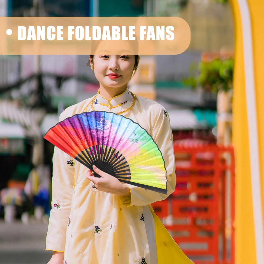 Colorful Hand Fan Decorative Color Hand Fan Decorative Delicate Fan Party Decoration