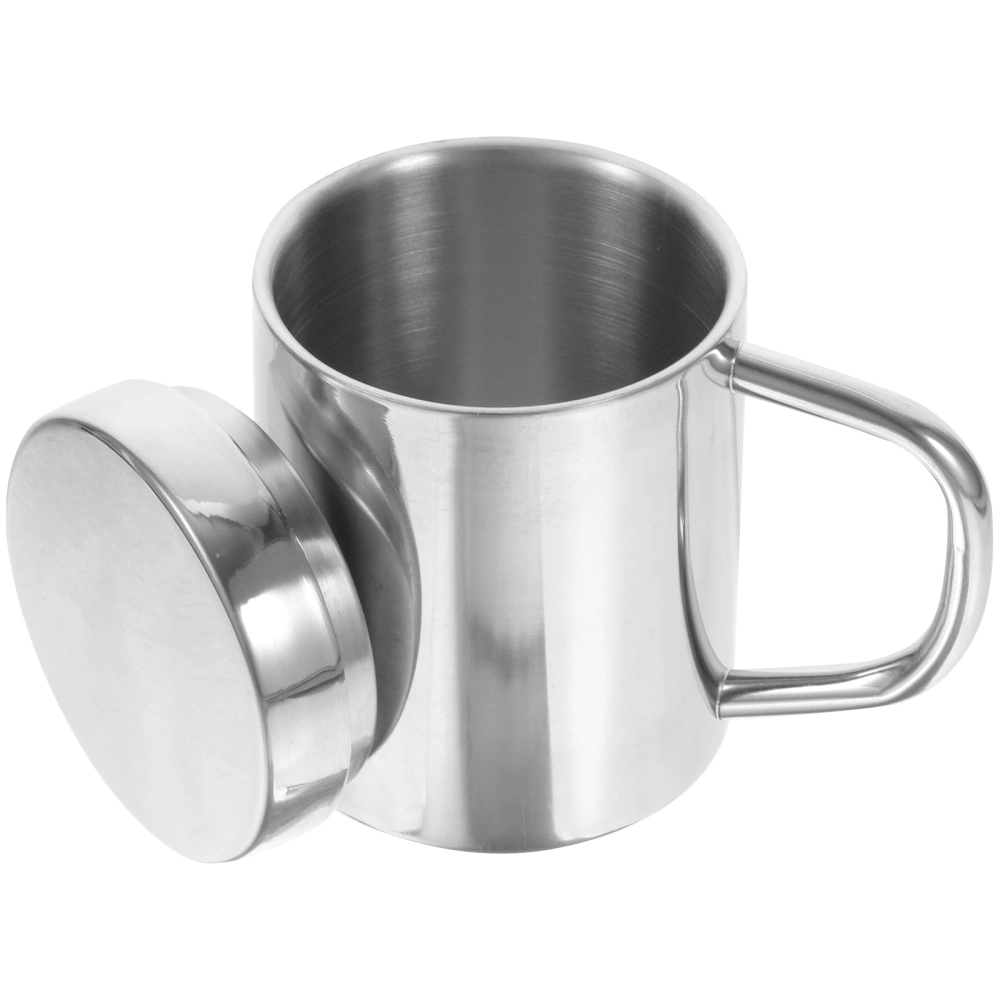 Camping Coffee Mug Stainless Steel Water Drinking Mug Household Drinking Mug with Lid