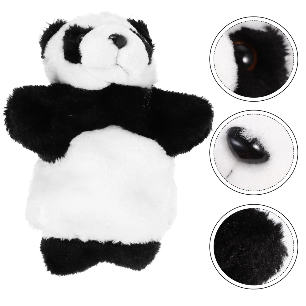 Plush Animal Toy Lifelike Panda Hand Puppet Toy Stuffed Doll Parent-child Interactive Toy