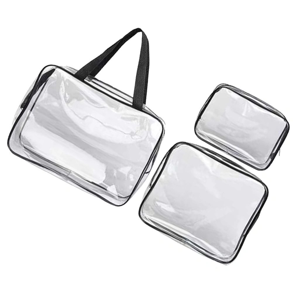 3pcs Clear Makeup Bags Travel Cosmetic Bags Toiletry Bags Cosmetic Organizer