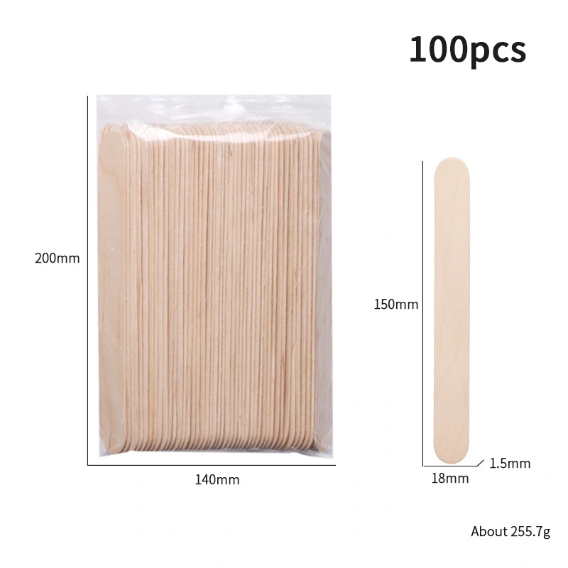 500pcs Body Hair Waxing Applicators Women Hair Waxing Rods Single Use Wax Wands