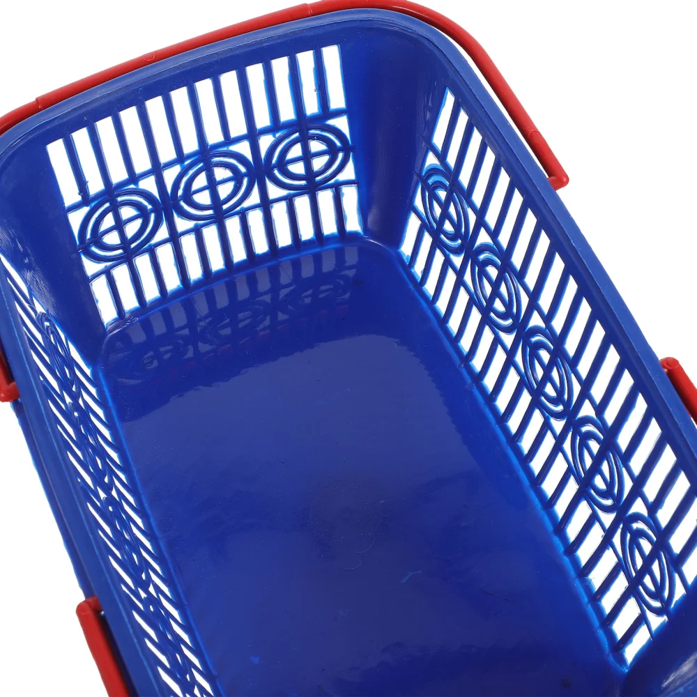 10pcs  Plastic Fruit Baskets Double Handles Storage Baskets Household Baskets