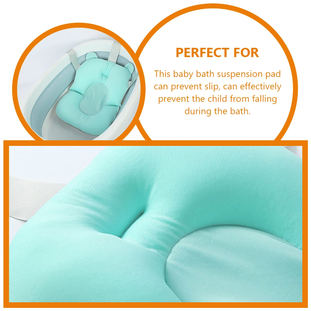 Non-skid Baby Bathing Pad Infant Bath Cushion Baby Bath Pillow Infant Bath Mat for Bathtub