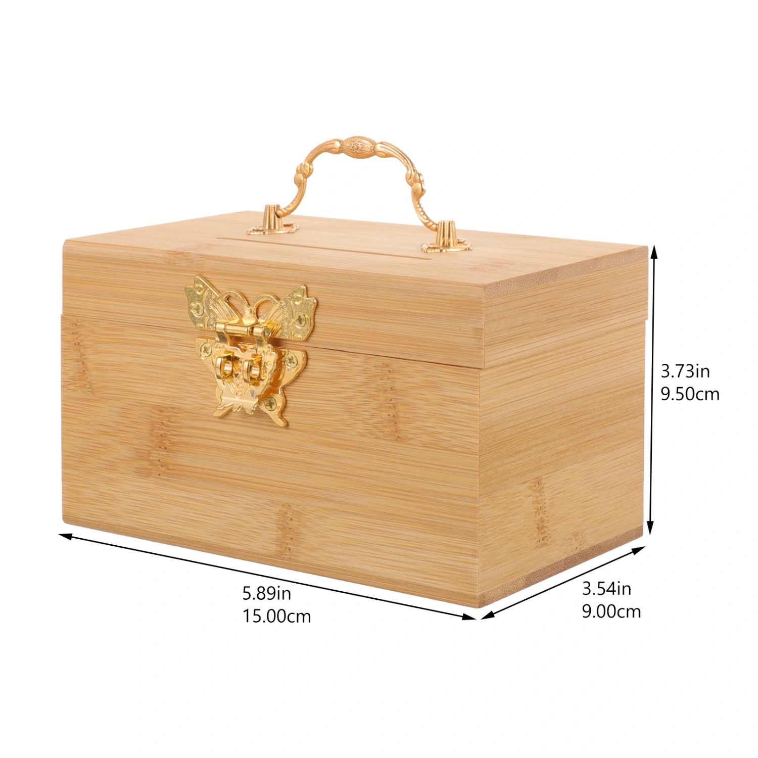 Wooden Piggy Bank Wood Money Savings Box Vintage Piggy Bank for Kids with Lock