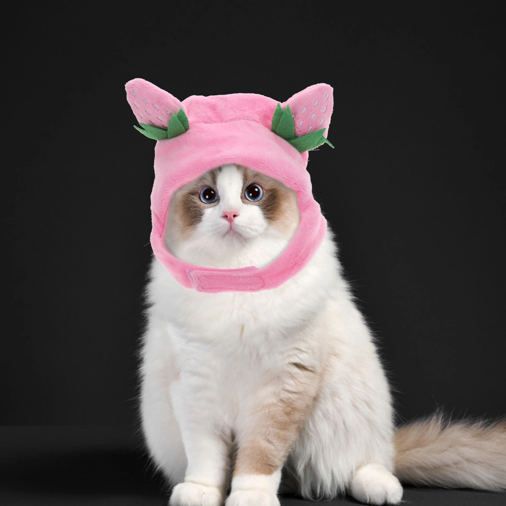 Pet Headwear Cap Cat Dog Decoration Hat Puppy Strawberry Cap Pet Costume Decoration