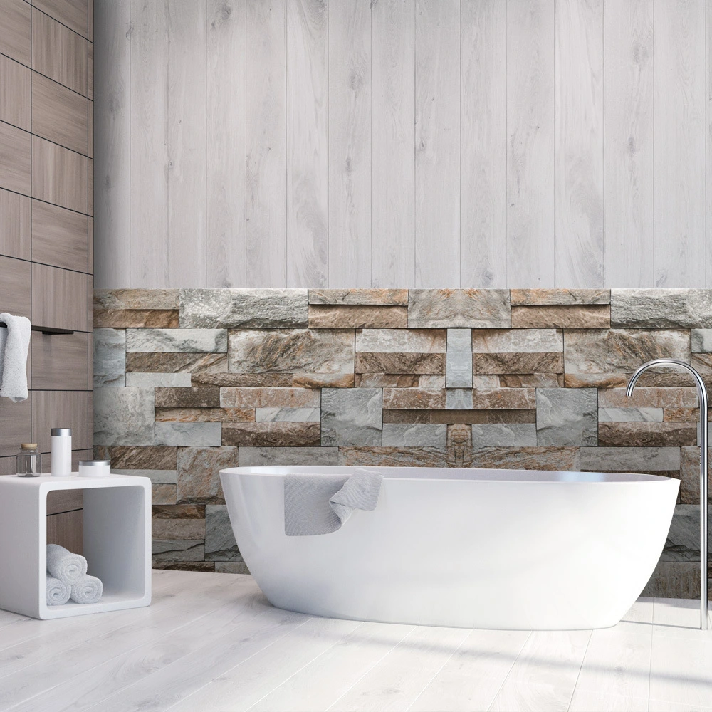 20 Sheets of Brick Wall Stickers Vintage Wall Decals Peel and Stick Tiles Wall Decals Wall Decorations