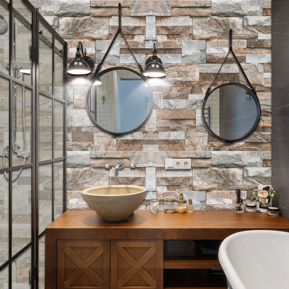 20 Sheets of Brick Wall Stickers Vintage Wall Decals Peel and Stick Tiles Wall Decals Wall Decorations