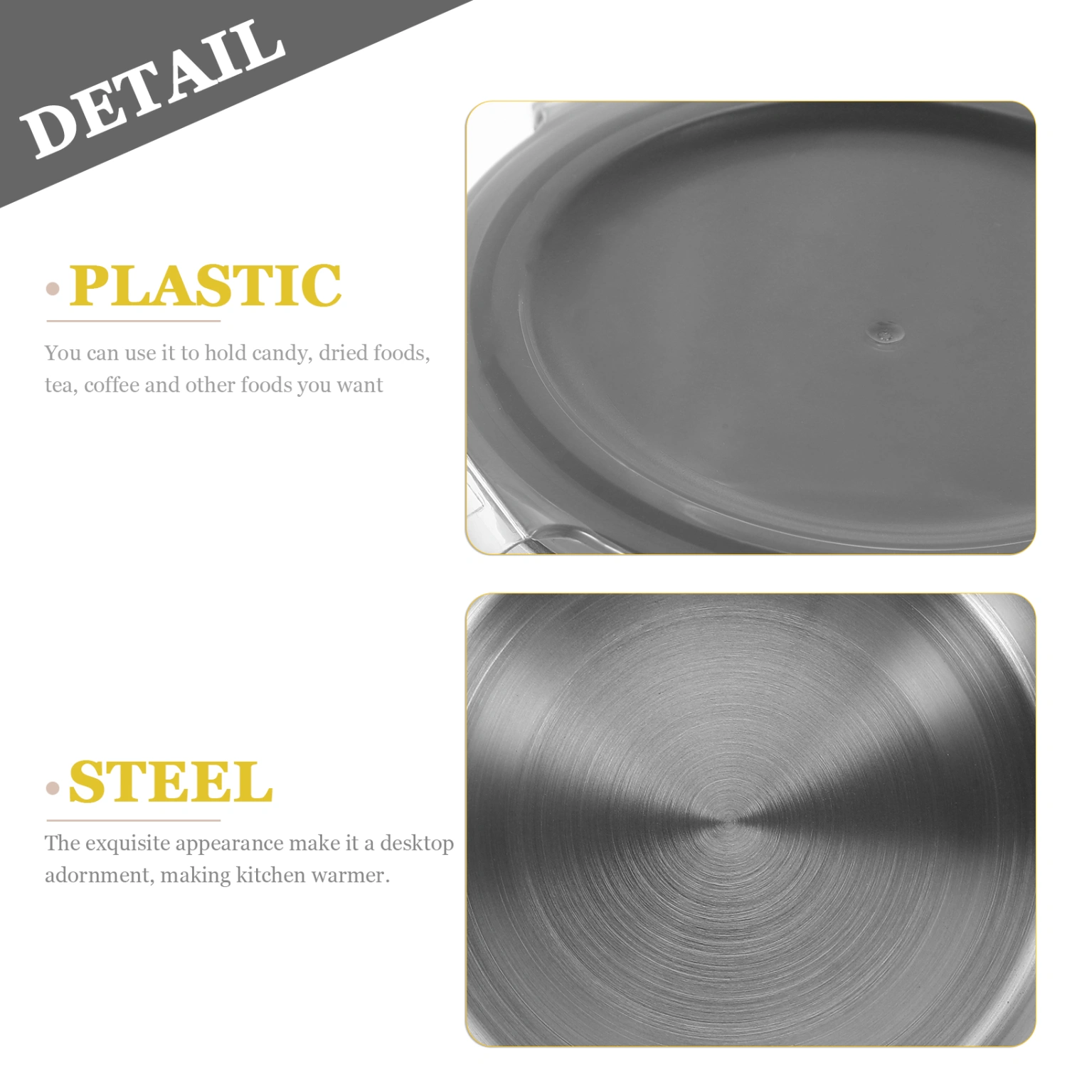 Stainless Steel Airtight Canister Cereal Container with Lid Rice Bean Flour Storage Bucket