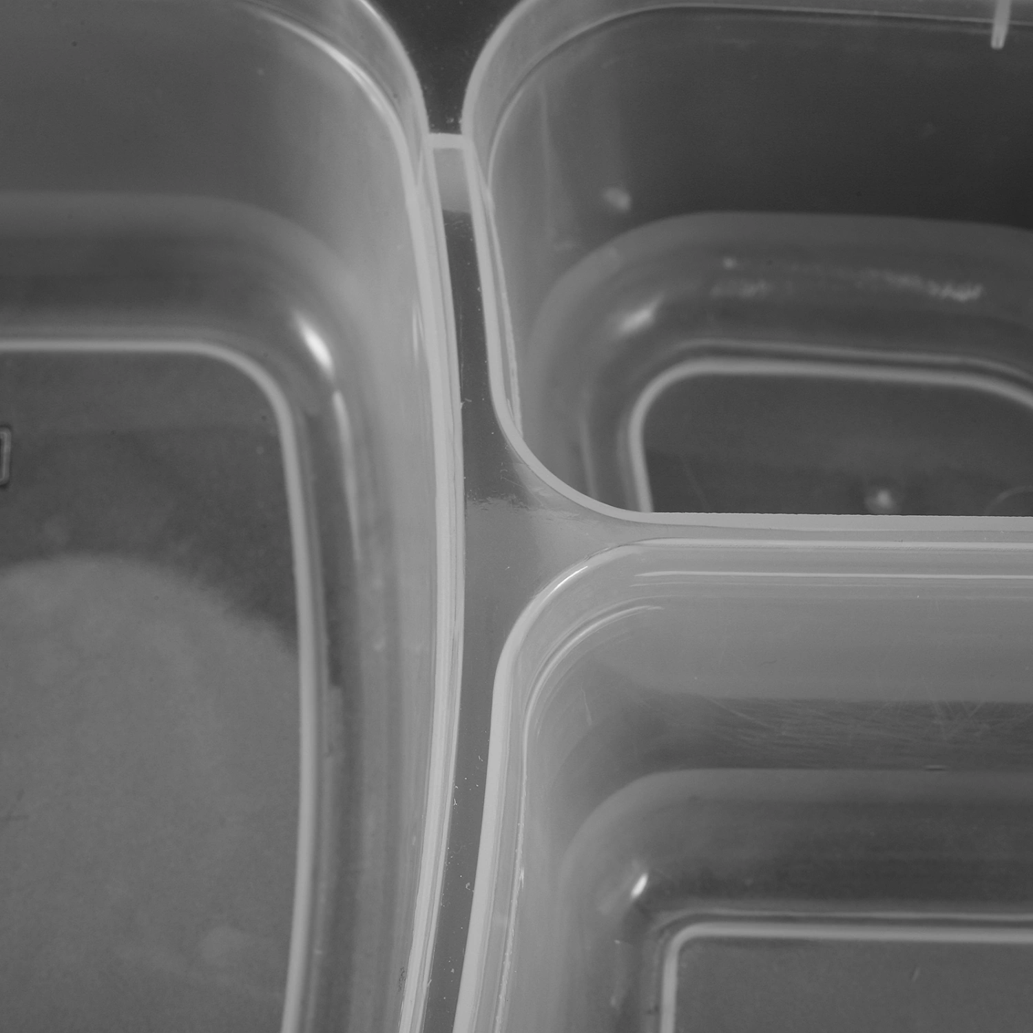 2pcs Portable Plastic Bento Box Three-grids Lunch Box Heat-resistant Bento Box With Lid
