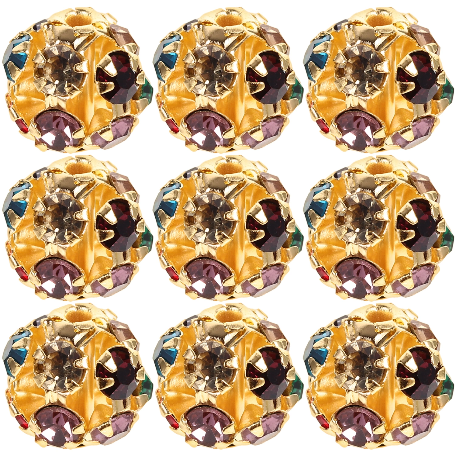 90pcs Jewelry Rhinestone Beads Diy Loose Beads Rhinestone Beads for Jewelry Making