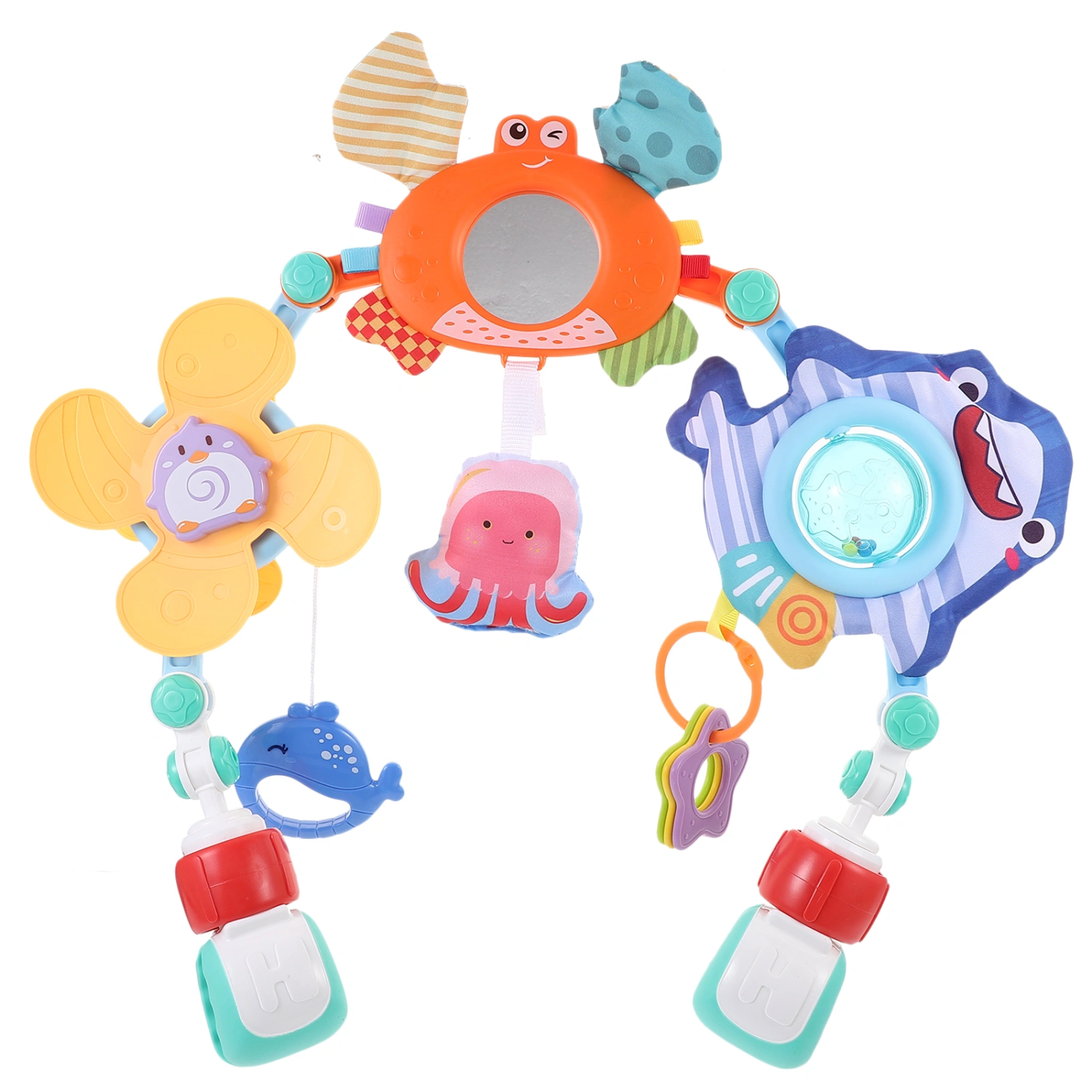 Baby Stroller Arch Toy Crib Pram Rattles Arch Hanging Toy Cartoon Crib Arch Toy