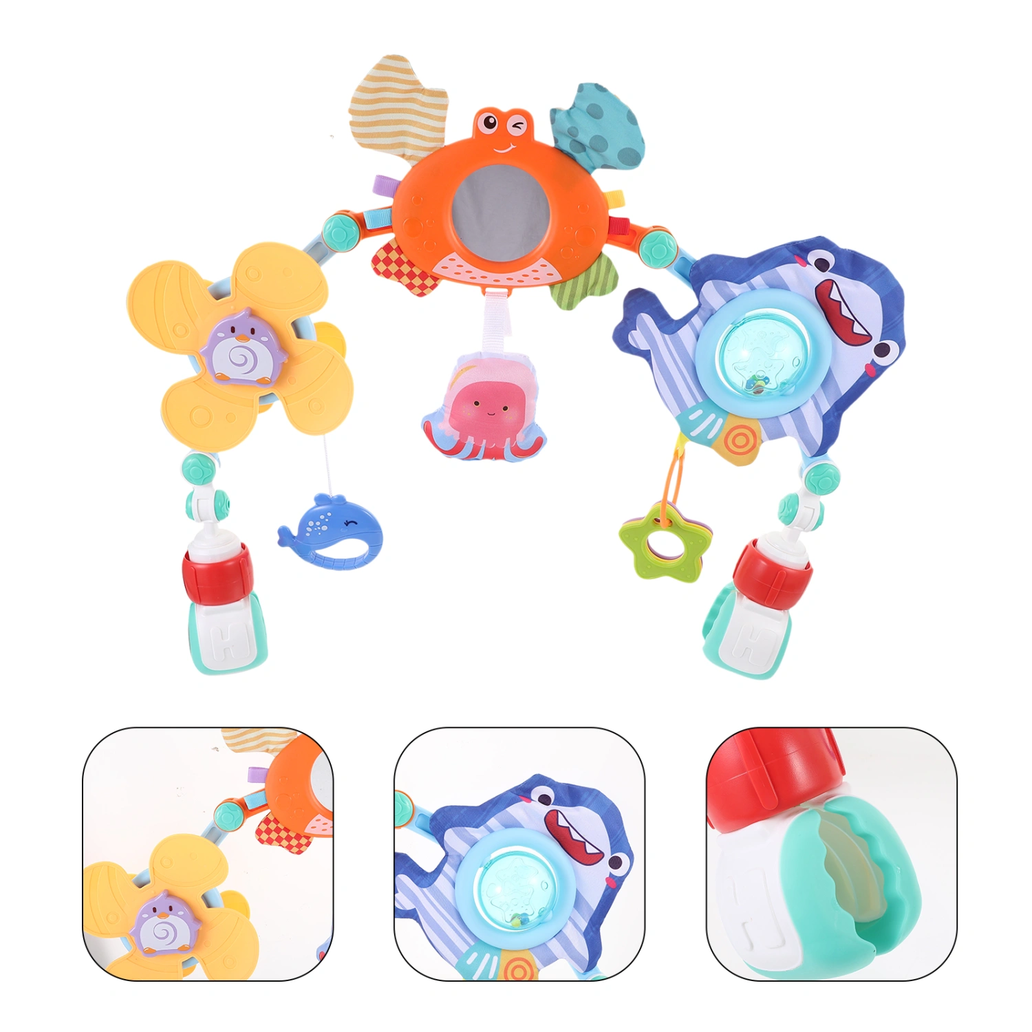 Baby Stroller Arch Toy Crib Pram Rattles Arch Hanging Toy Cartoon Crib Arch Toy