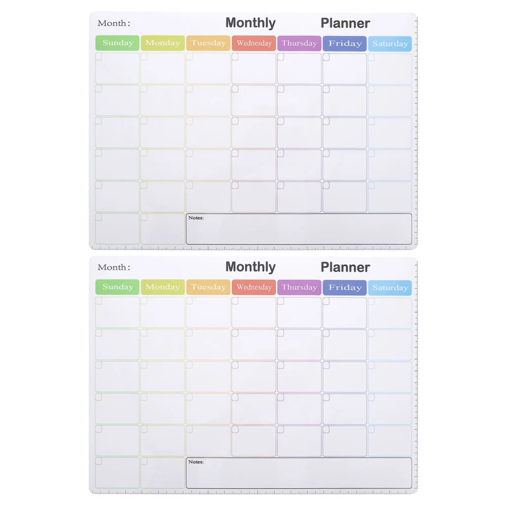 2pcs Fridge Magnetic Writing Boards List Planning Whiteboards Schedule Message Boards