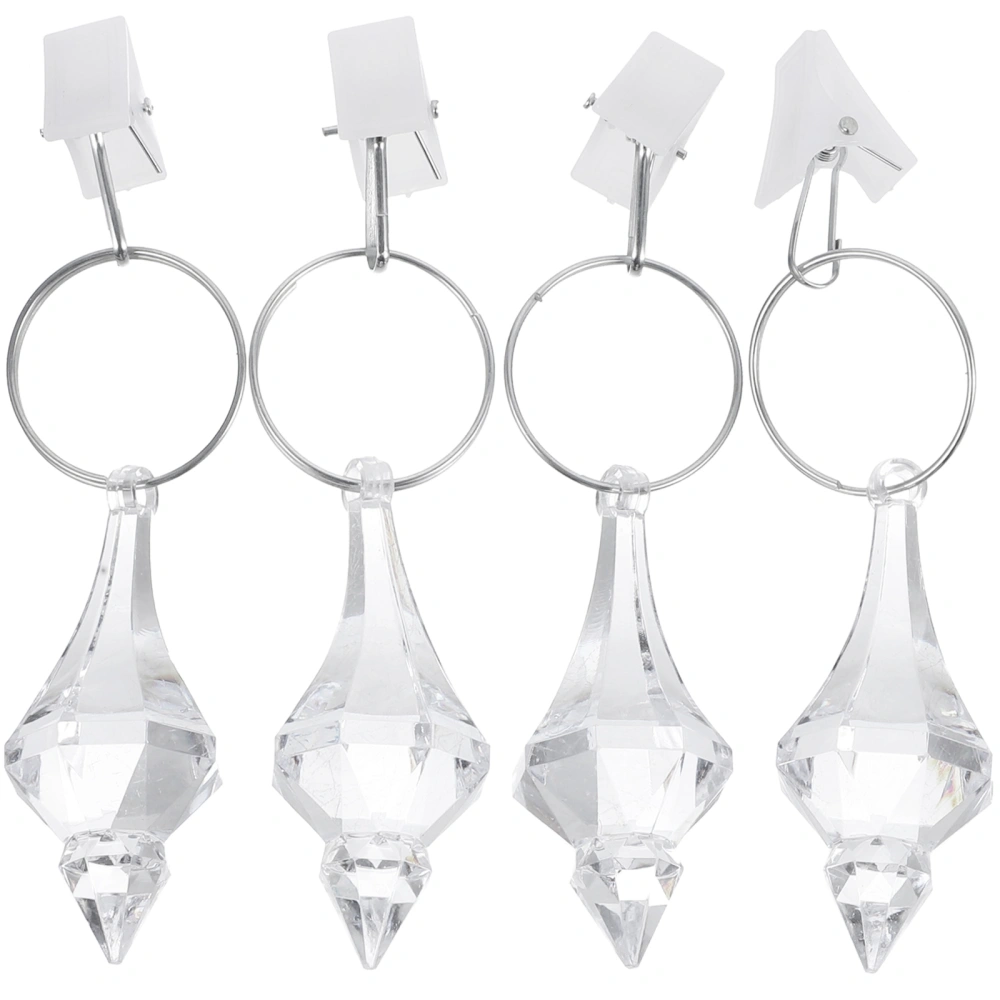 4pcs Drapery Weights  Window Curtain Clips Weights Curtain Crystal Weights