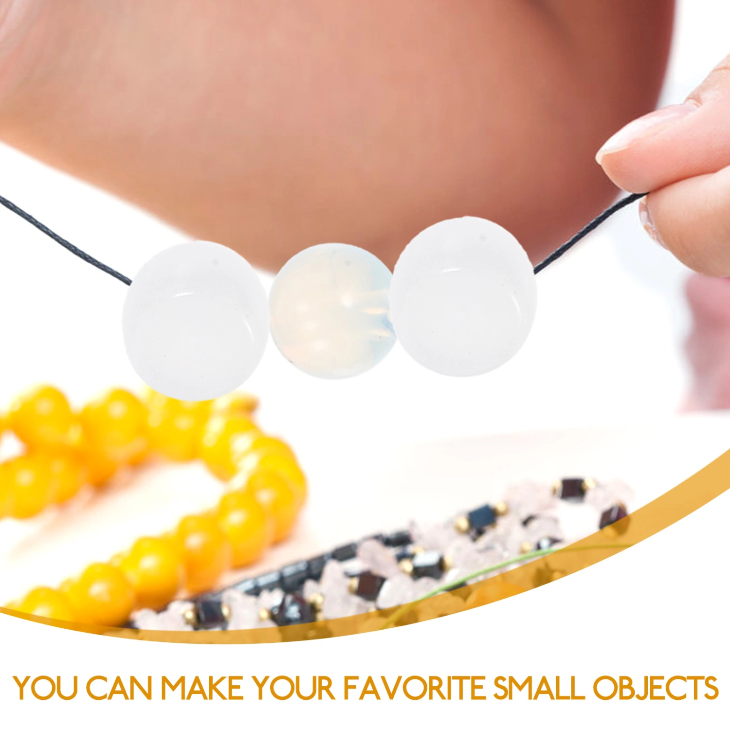 2 Bags of Glass Beads for Jewelry Making DIY Crafts Spacer Beads Bracelet Making Beads