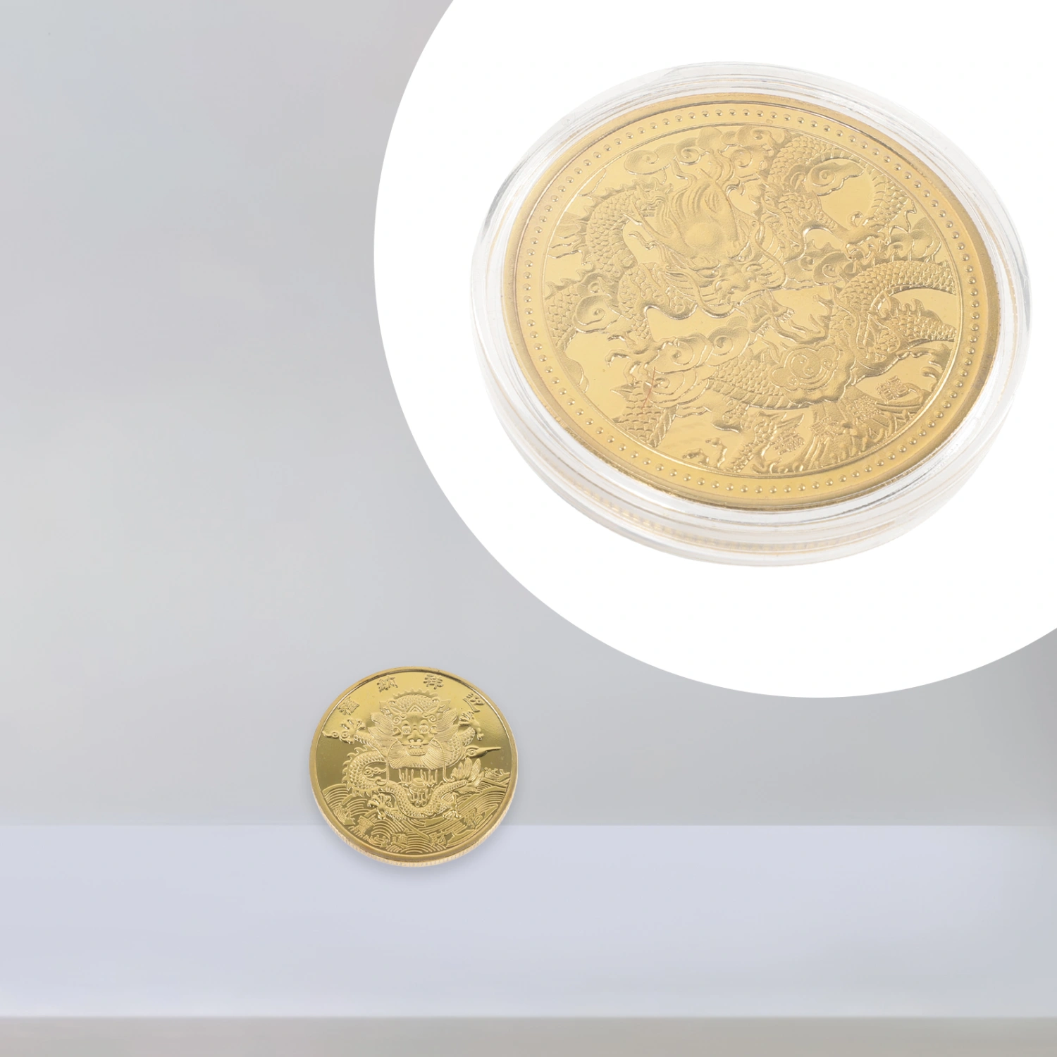 Chinese Zodiac Coin Dragon Chinese Zodiac Souvenir Coin Traditional Commemorative Coin