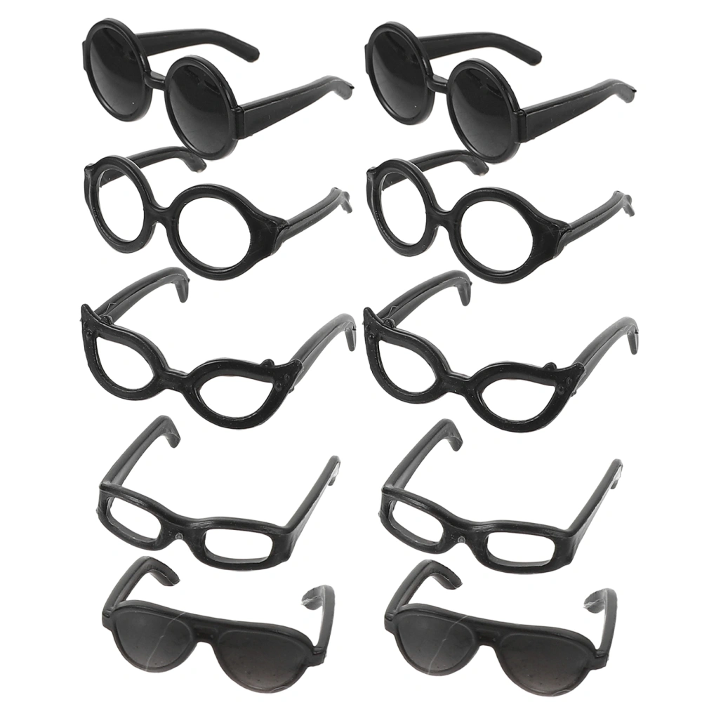 20Pcs Doll Sunglasses Decorative Mini Doll Eyeglasses Doll Dress Up Cosplay Accessories