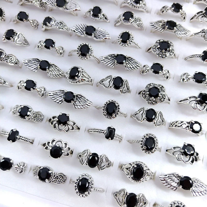 12pcs Vintage Stackable Finger Rings Set Goth Rings Punk Jewelry Punk Rings for Men Women