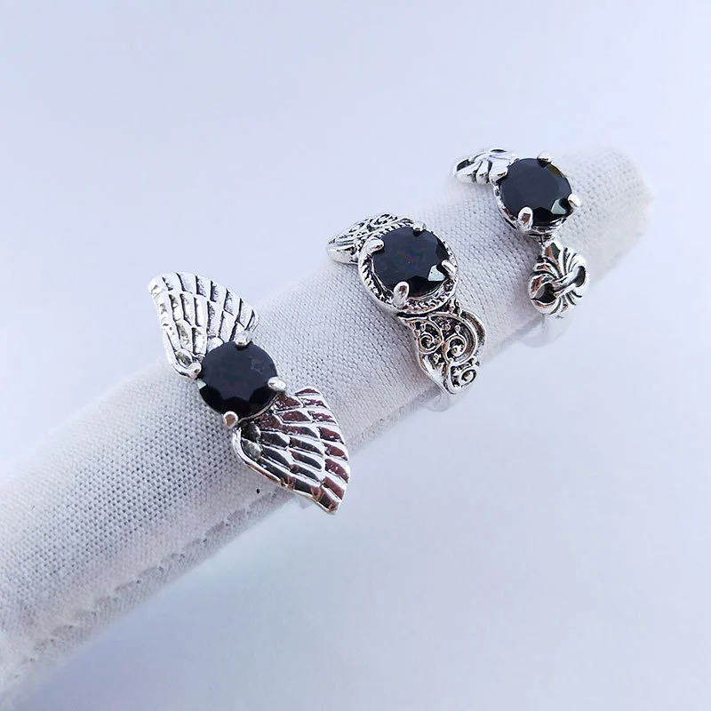 12pcs Vintage Stackable Finger Rings Set Goth Rings Punk Jewelry Punk Rings for Men Women