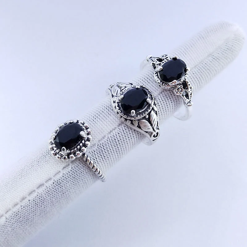 12pcs Vintage Stackable Finger Rings Set Goth Rings Punk Jewelry Punk Rings for Men Women