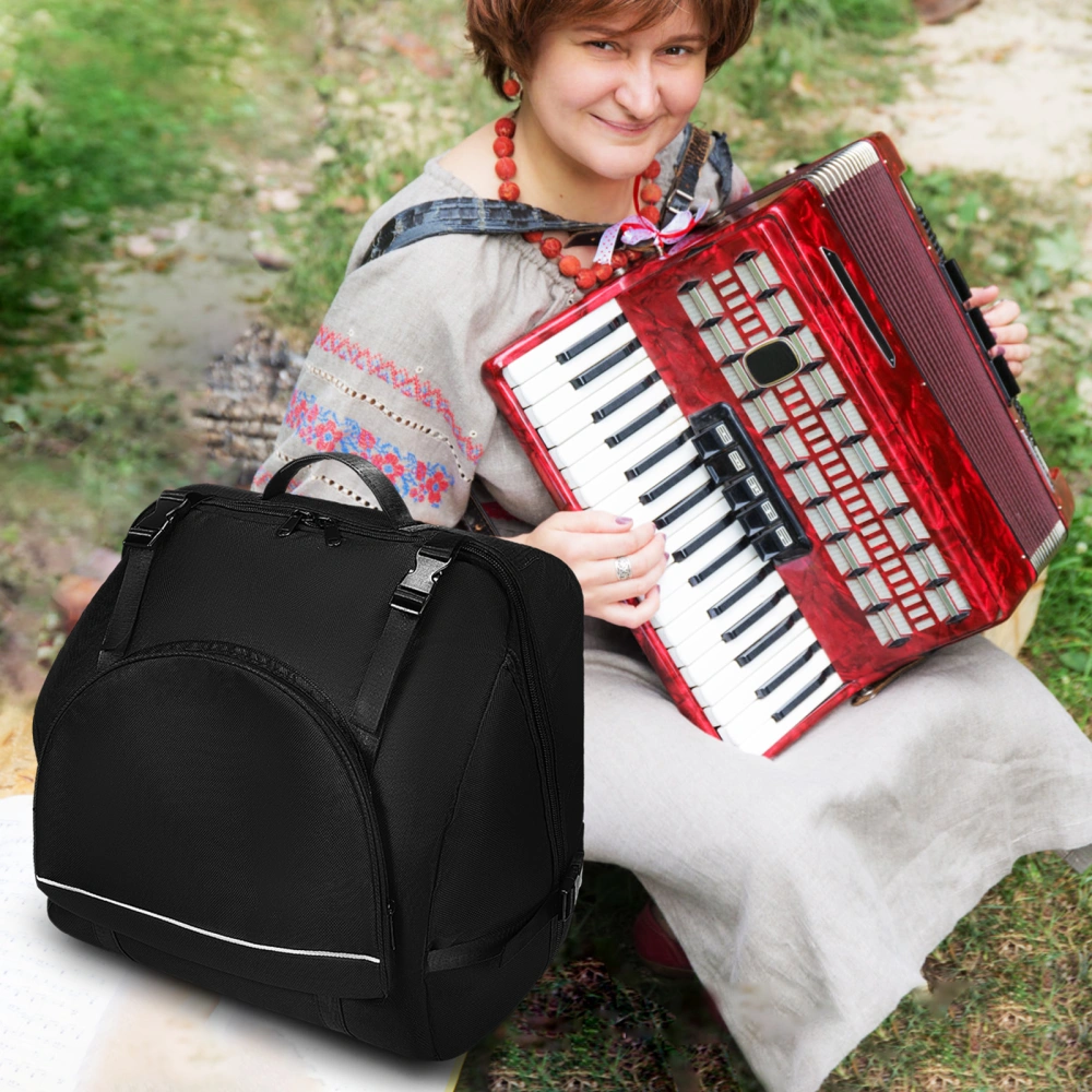 Accordion Backpack Large Capacity Accordion Instrument Storage Bag for 48/60/72 Bass Accordion