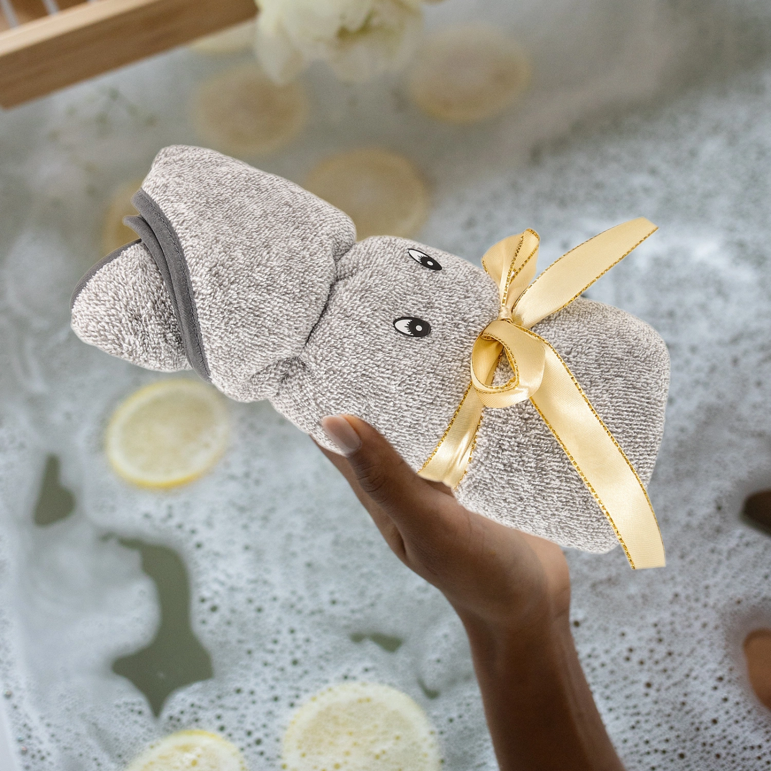4pcs Towels Toddler Baby Bath Washcloth Towels Rabbit Shaped Towels Gift Towels