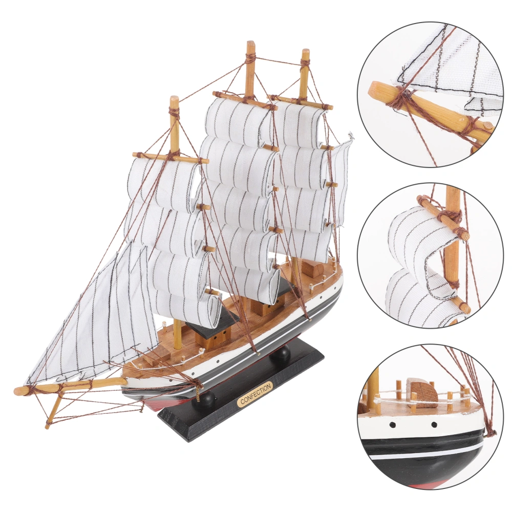 Delicate Sailboat Model Sailboat Shaped Decoration Ship Desktop Ornament for Office