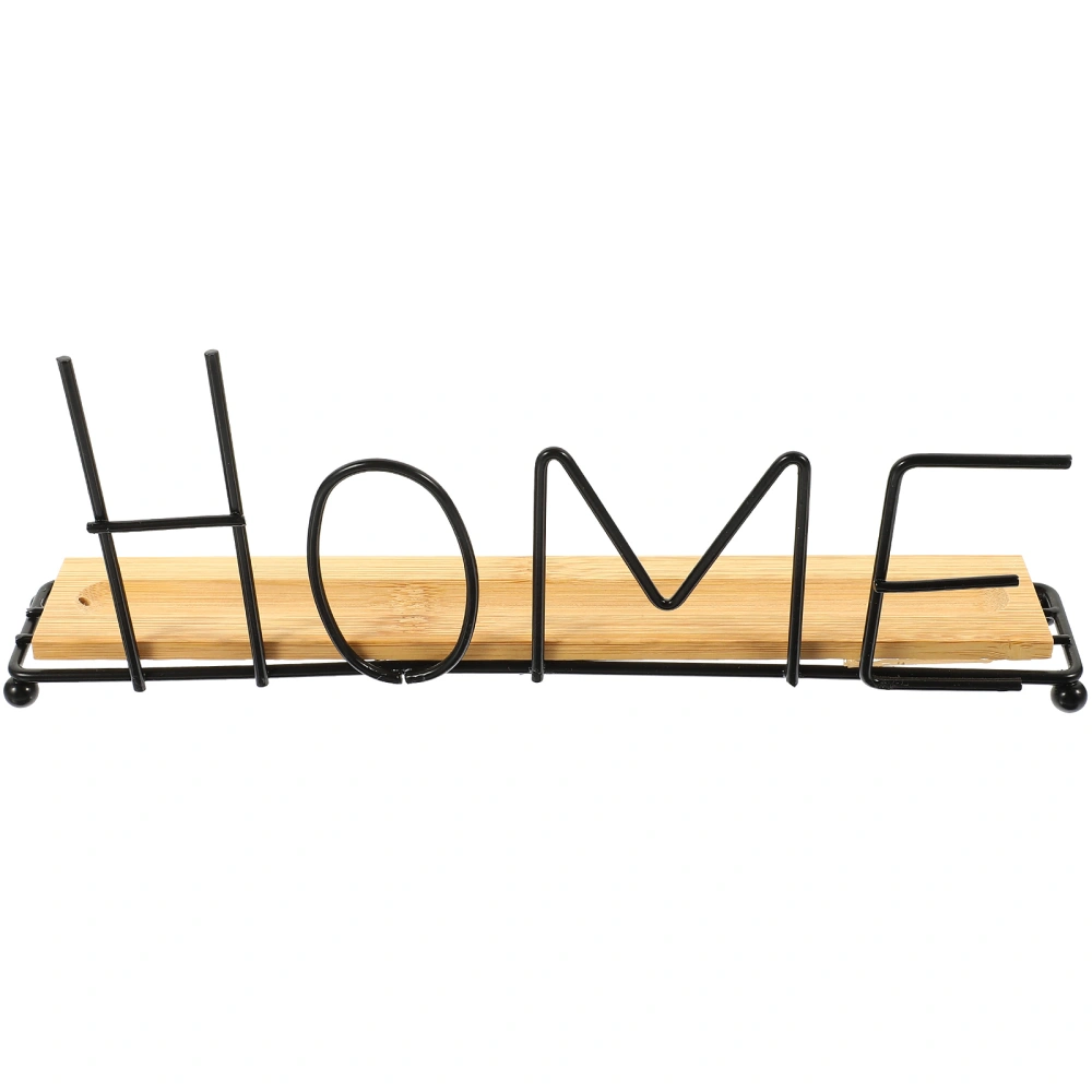 Incense Holder HOME Letter Decor Iron Frame Wooden Incense Stick Holder Incense Holder