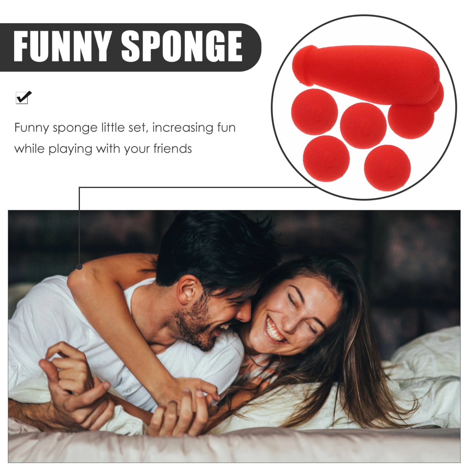 2 Sets Small Sponge Props Prank Sponge Favors Party Favors Sponge Balls Tricks Props