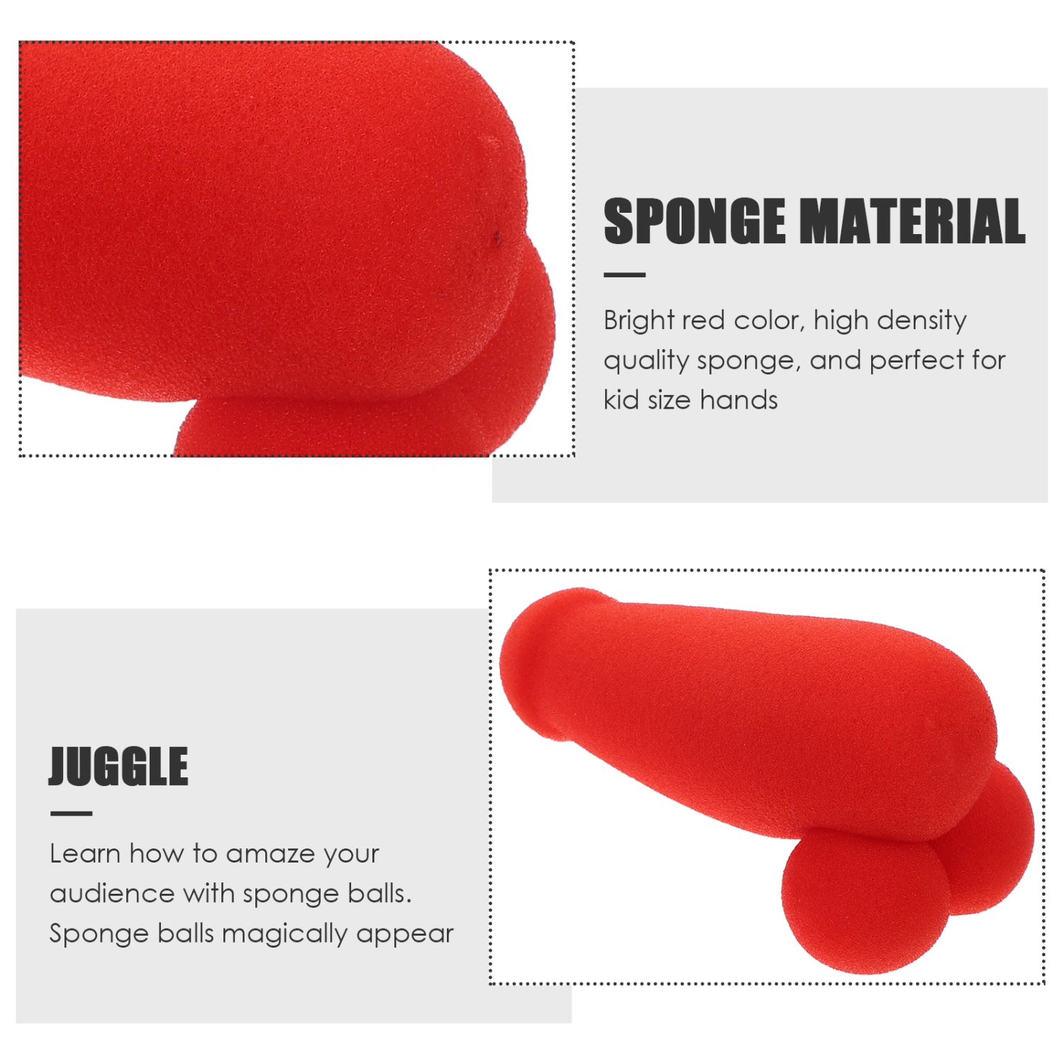 2 Sets Small Sponge Props Prank Sponge Favors Party Favors Sponge Balls Tricks Props