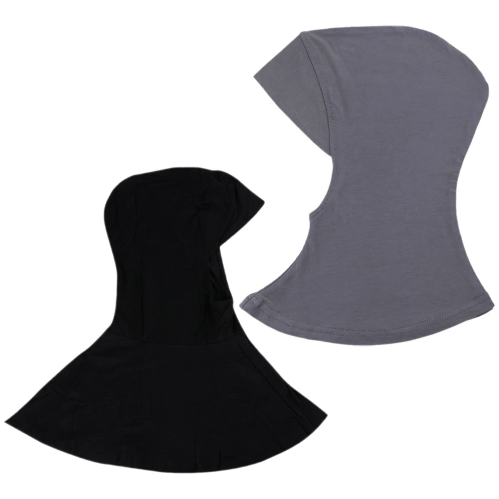 2 pcs Full Neck Coverage Hijab Undercap Adjustable Muslim Stretchy Turban Undercap for Women