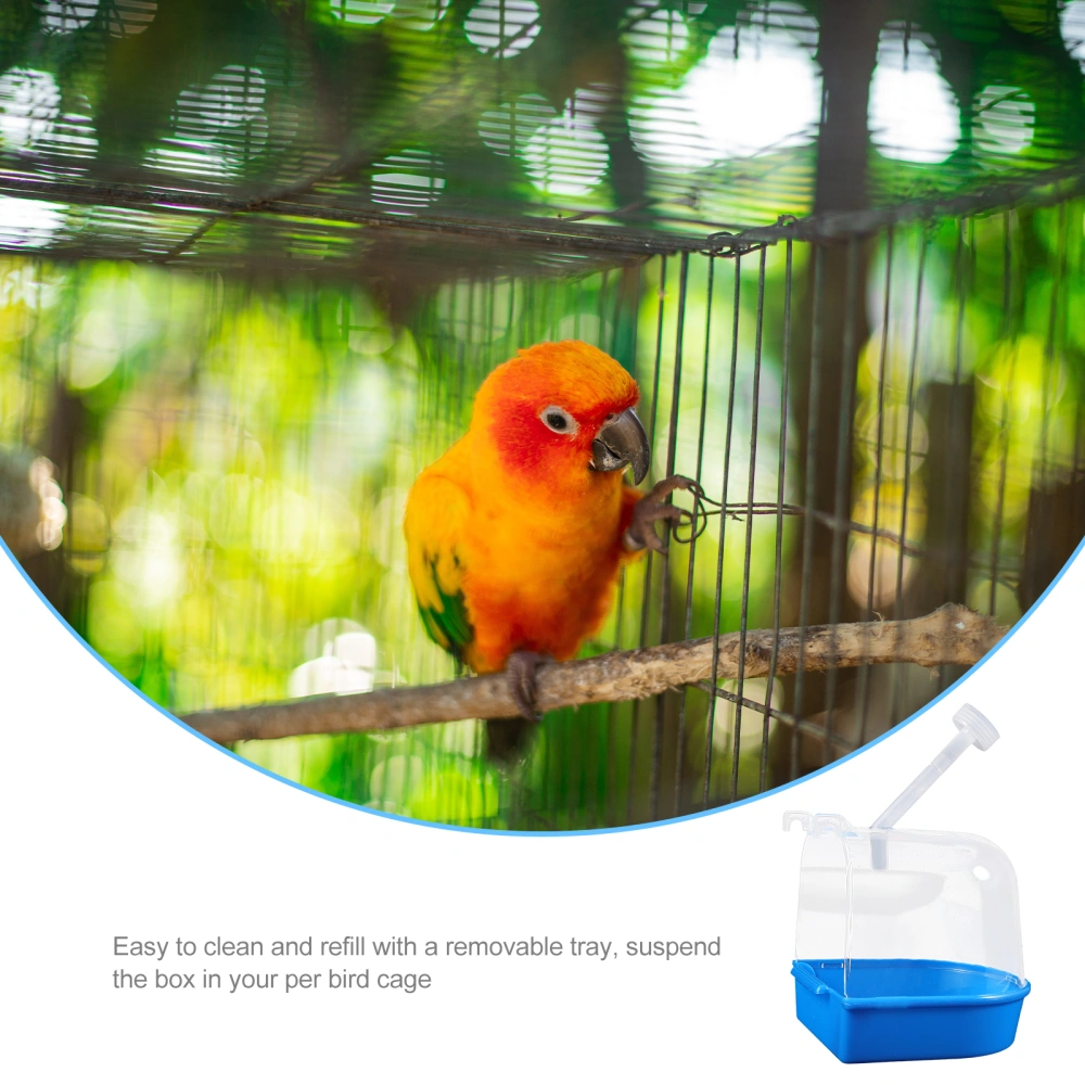 Parrot Bath Box Parakeet Small Pet Bird Bathing Tub Bird Cage Accessory