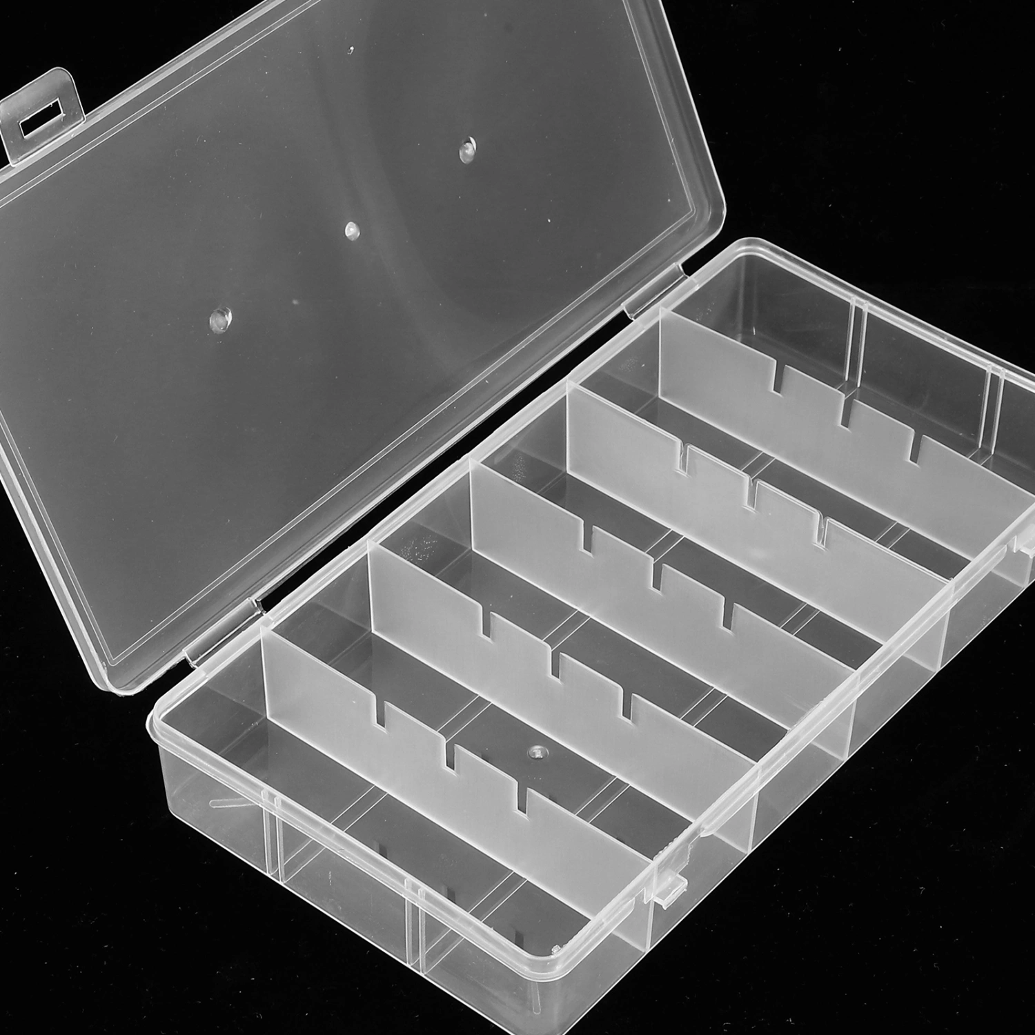 2pcs Small Part Organizer Trinket Box Detachable Multi-grid Organizer Storage Box
