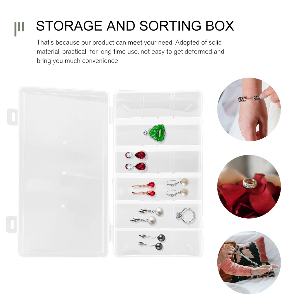 2pcs Small Part Organizer Trinket Box Detachable Multi-grid Organizer Storage Box