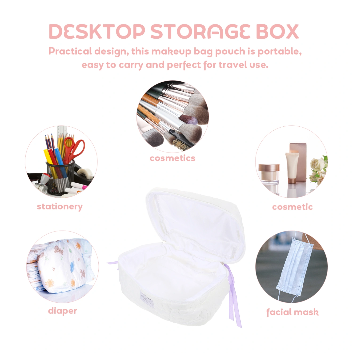 Portable Makeup Bag Travel Makeup Bag Large Capacity Toiletries Bag Women Makeup Bag