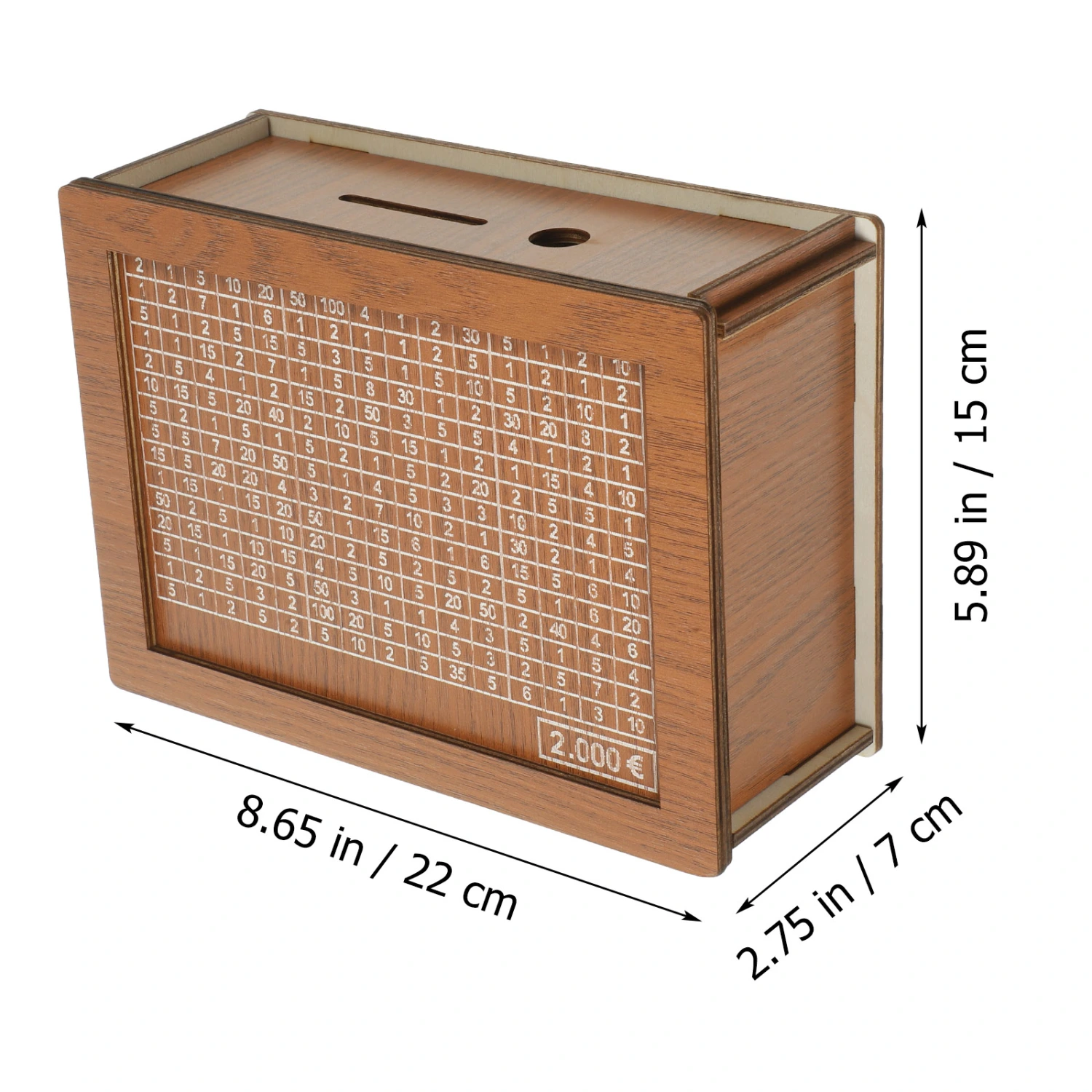 Wooden Money Box Piggy Bank Natural Wood Coin Container Reusable Desktop Piggy Bank