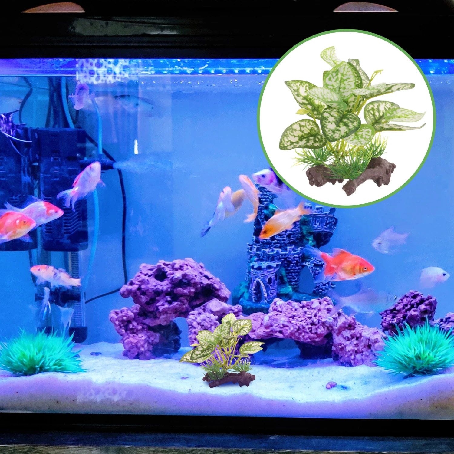 Fish Tank Fake Plant Decoration Terrarium Landscaping Water Plant Ornament Lifelike Underwater Plant