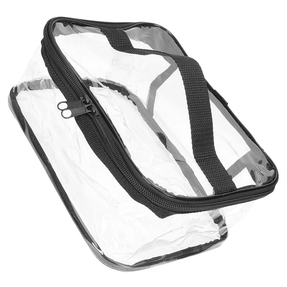 Travel Makeup Bag Clear Cosmetic Storage Bag Portable Toiletry Bag with Handle