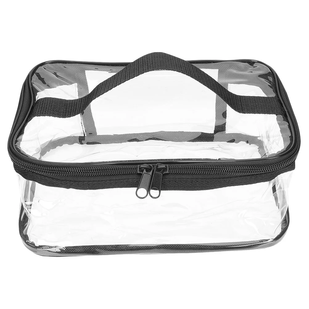 Travel Makeup Bag Clear Cosmetic Storage Bag Portable Toiletry Bag with Handle