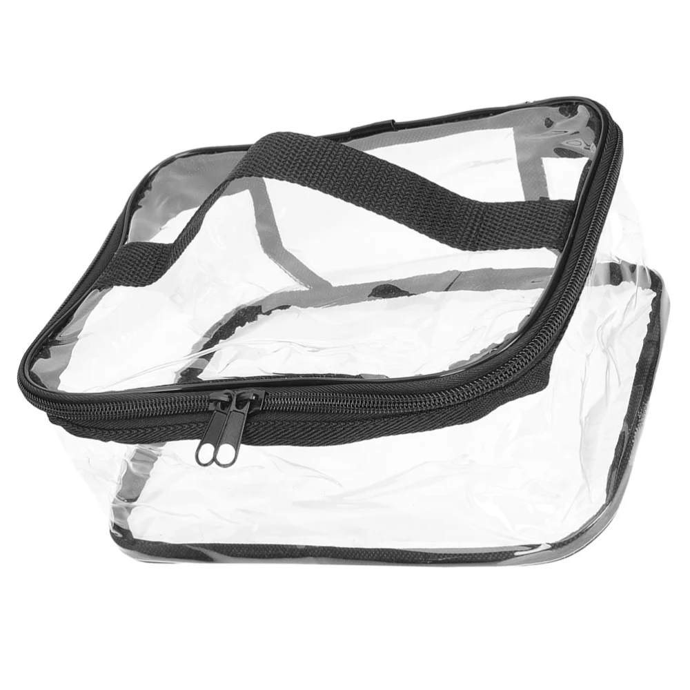 Travel Makeup Bag Clear Cosmetic Storage Bag Portable Toiletry Bag with Handle