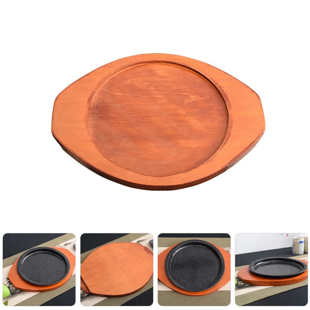 Wooden Stone Bowl Heat Insulation Mat Wooden Cup Pad Hot Pot Holder Table Mat Coaster