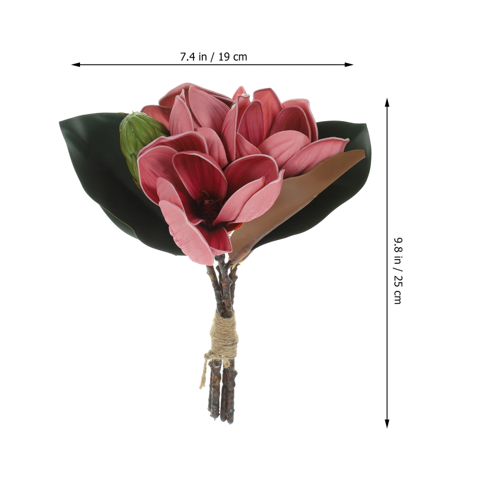 2pcs Delicate Fake Magnolia Decor Home Flower Arrangement Diy Artificial Magnolia Flowers