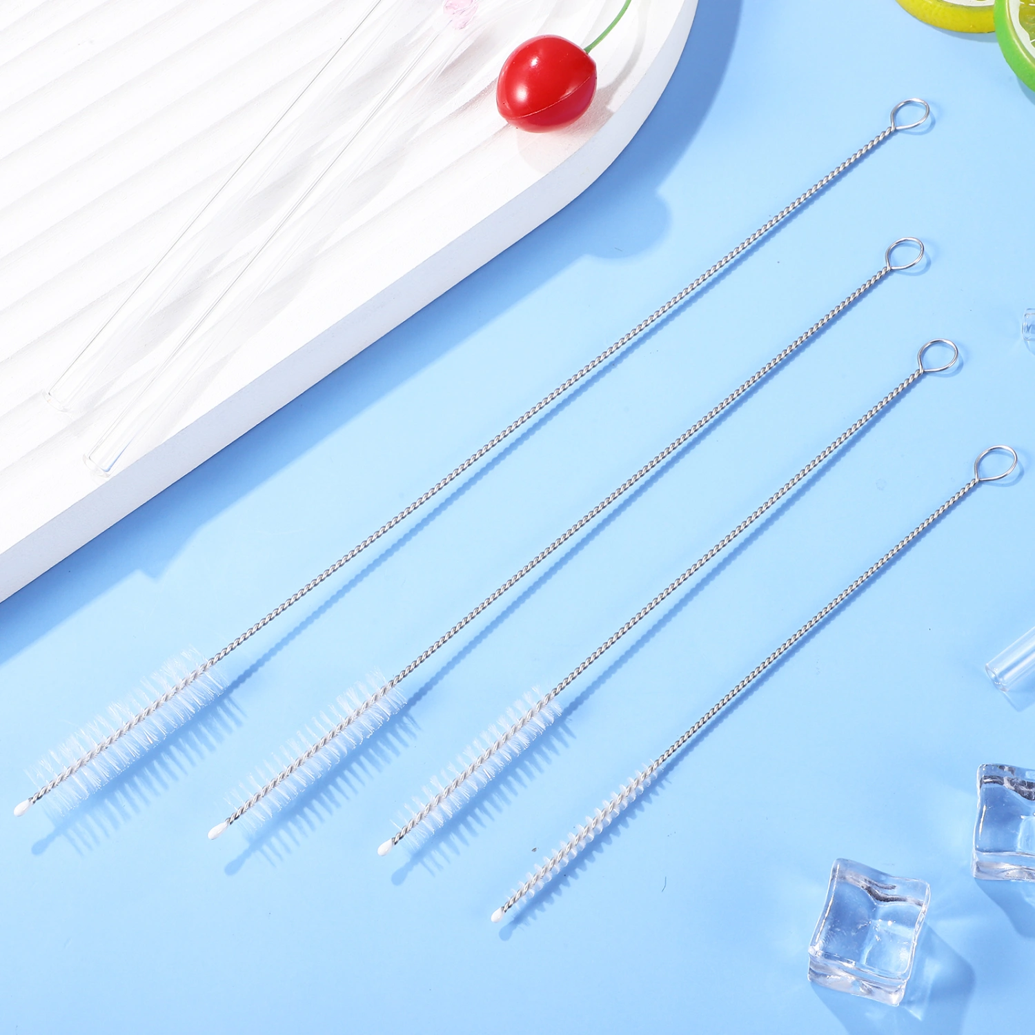 11Pcs Stainless Steel Straw Cleaning Brushes Long Handle Pipe Cleaners Kettle Bottle Cleaning Tools