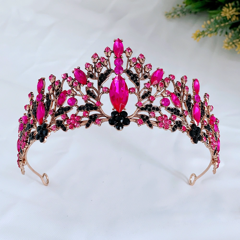 Rhinestone Crown Headband Elegant Crown Women Bridal Hair Crown for Wedding Prom Birthday Party