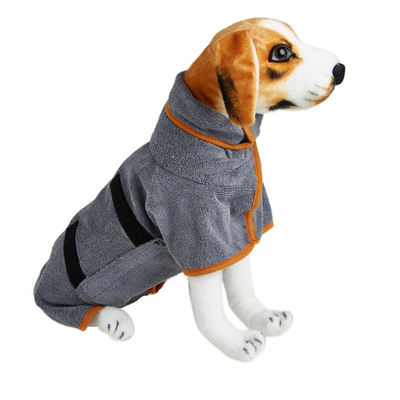 Pet Bathrobe Dog Drying Towel Washable Dog Bath Coat Breathable Dog Robe Pet Robe