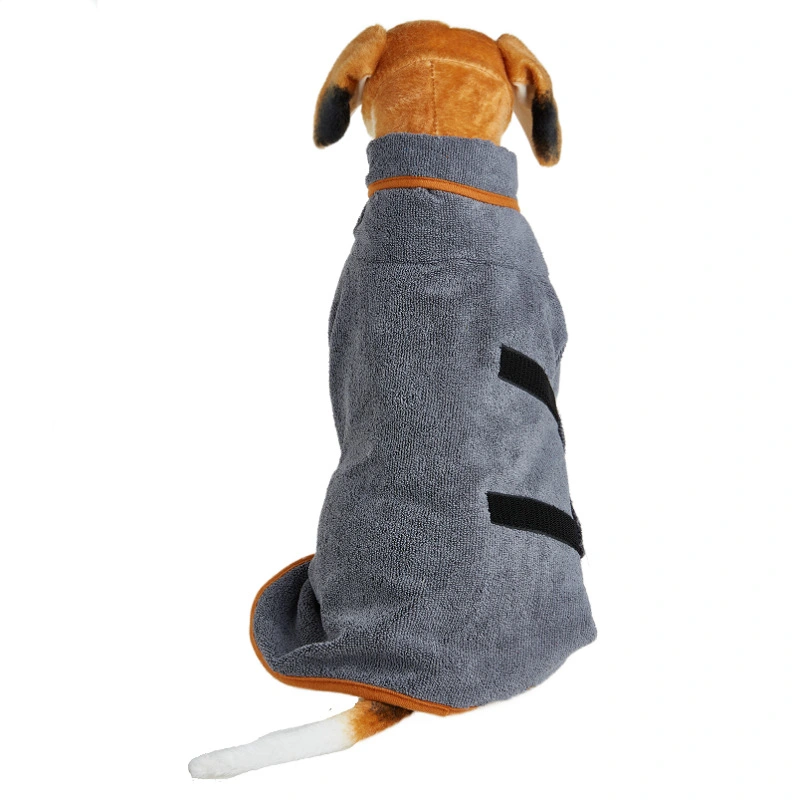 Pet Bathrobe Dog Drying Towel Washable Dog Bath Coat Breathable Dog Robe Pet Robe