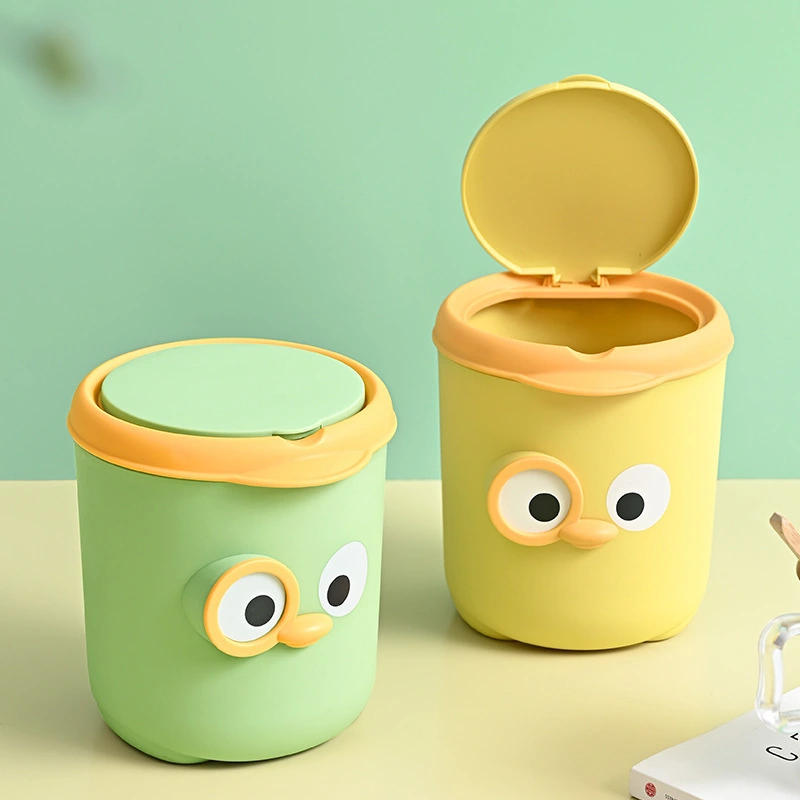 Desk Trash Can Mini Trash Can Desk Cute Trash Can Countertop Garbage Bin with Lid