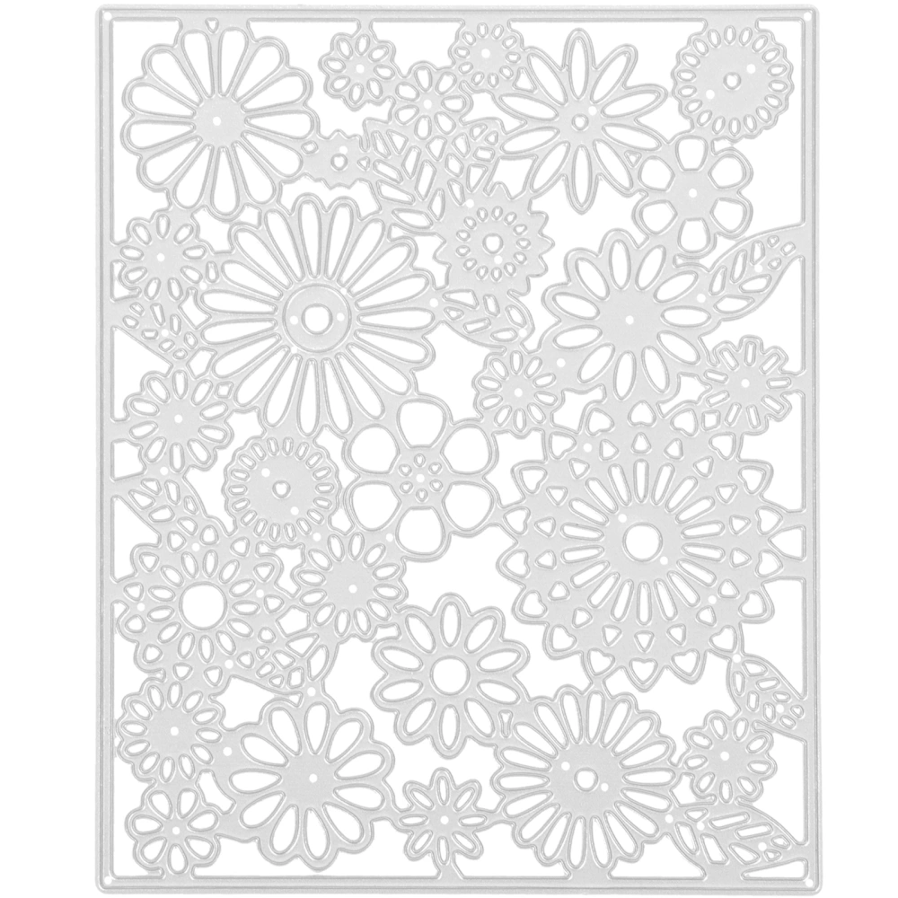 Background Frame Mold Metal Cutting Dies Stencils Flower Background Cut Dies Stencil for Card Making