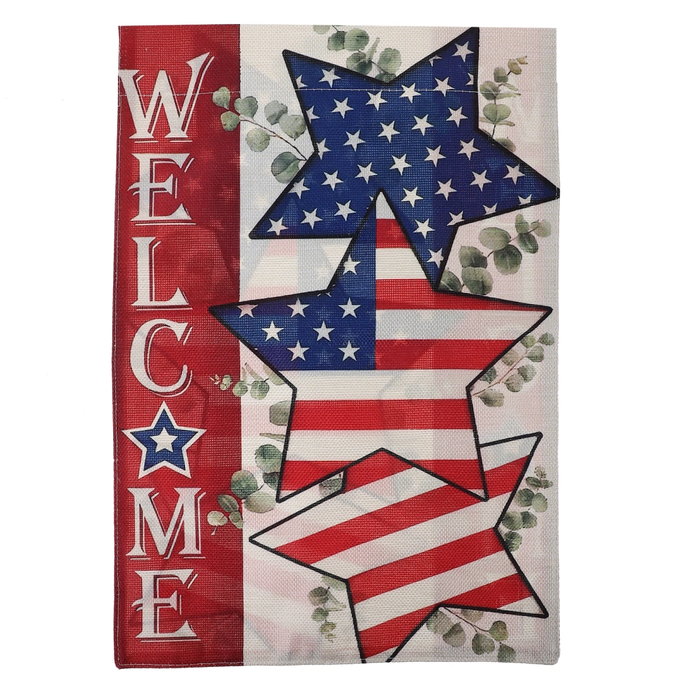 Independence Day Garden Flag Decor Welcome Independence Day Flag Outdoor Garden Decor