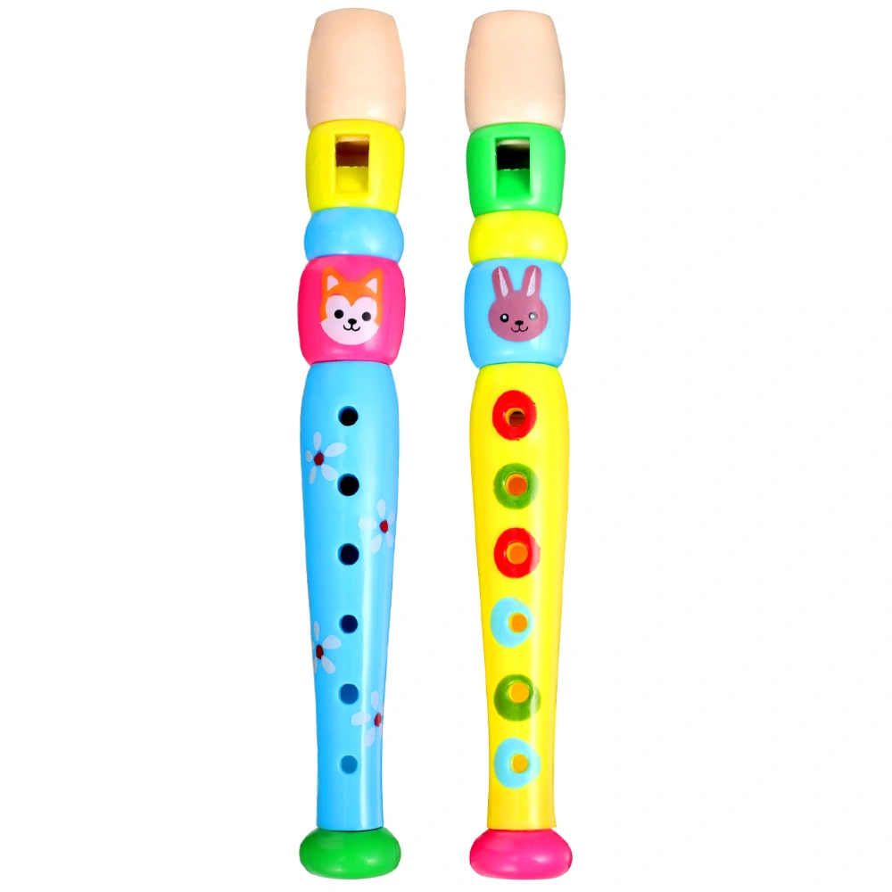 2Pcs Children Recorder 6-Hole Recorder Flute Instrument Music Wind Instrument for Kids